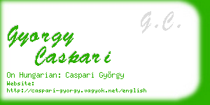 gyorgy caspari business card