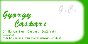 gyorgy caspari business card